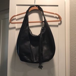 Banana republic black leather hobo purse